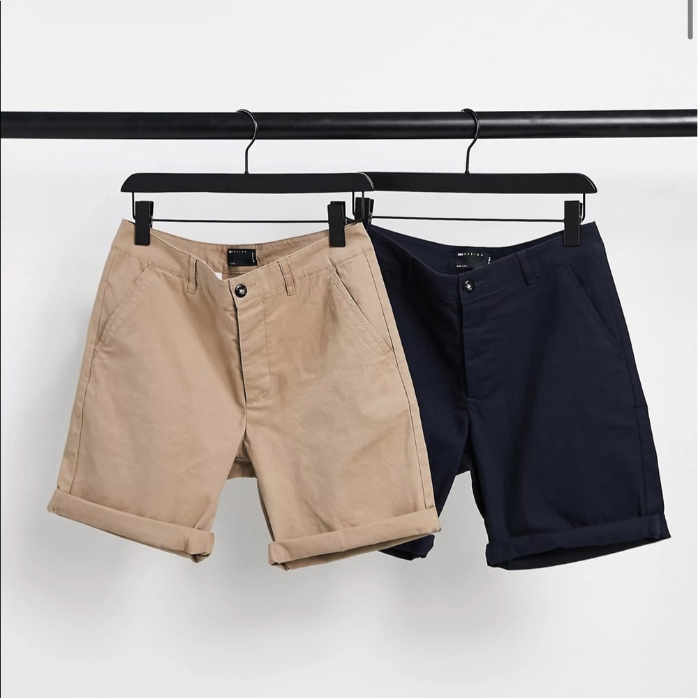 ASOS two pairs slim chinos | khaki & navy